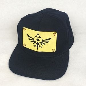 Legend Of Zelda Skyward Sword - Gold Metal Plate Triforce Snapback One Size